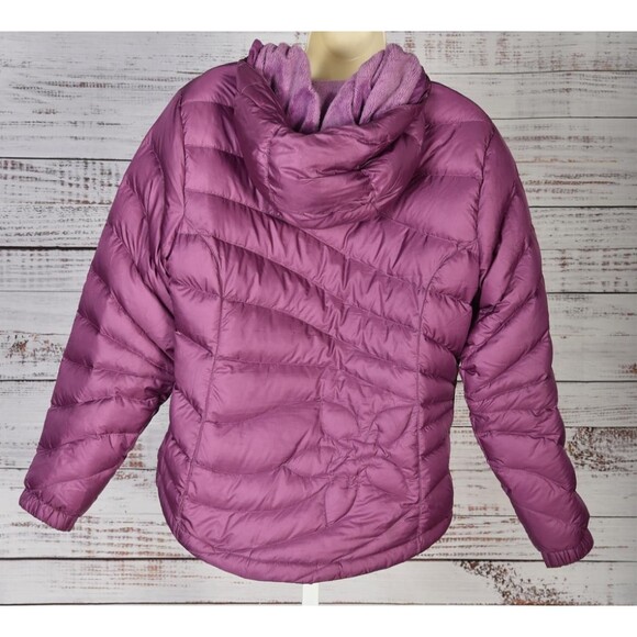 LL BEAN PURPLE DOWN FILLED PUFFER WINTER JACKET COAT SIZE M - Picture 2 of 4